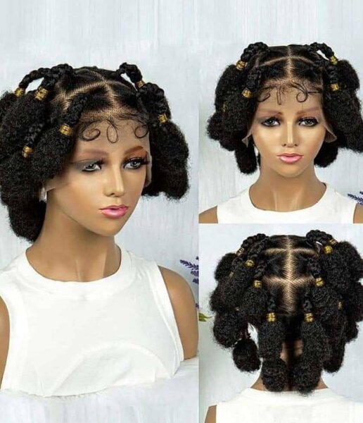 Perruque afro torsadée élégante