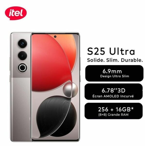 itel S25 Ultra - Smartphone AMOLED 6.78'' 256Go