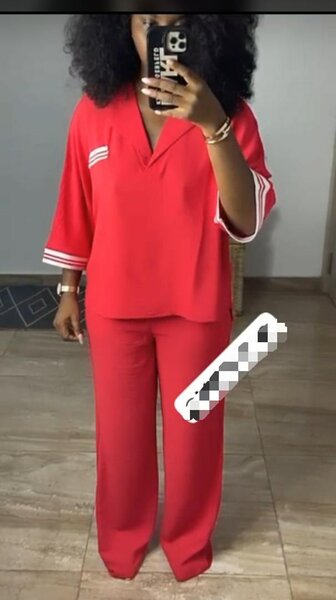 Ensemble rouge décontracté