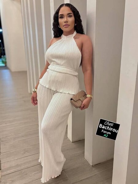 Ensemble Blanc Élégant Femme