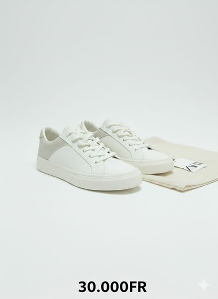 Baskets blanches élégantes Zara