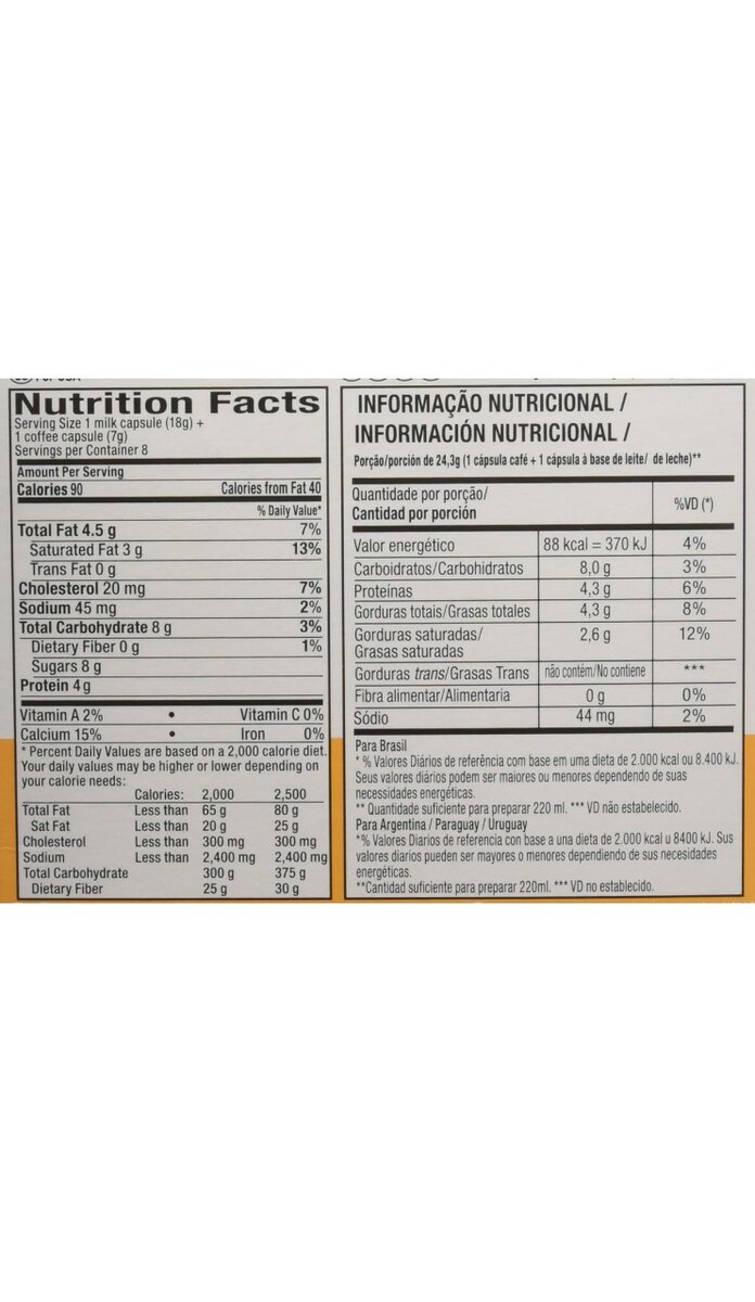 Café Nescafé Dolce Gusto Latte Macchiato