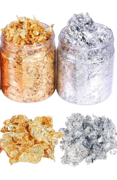 Metal flakes gold foil