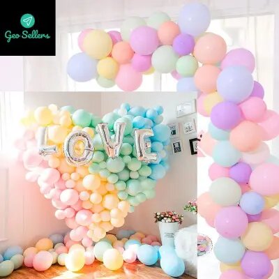 Macron balloons Imported Quality Pastel Colour Candy Balloons Pack of 100