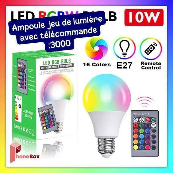 Ampoule LED RGB Télécommande