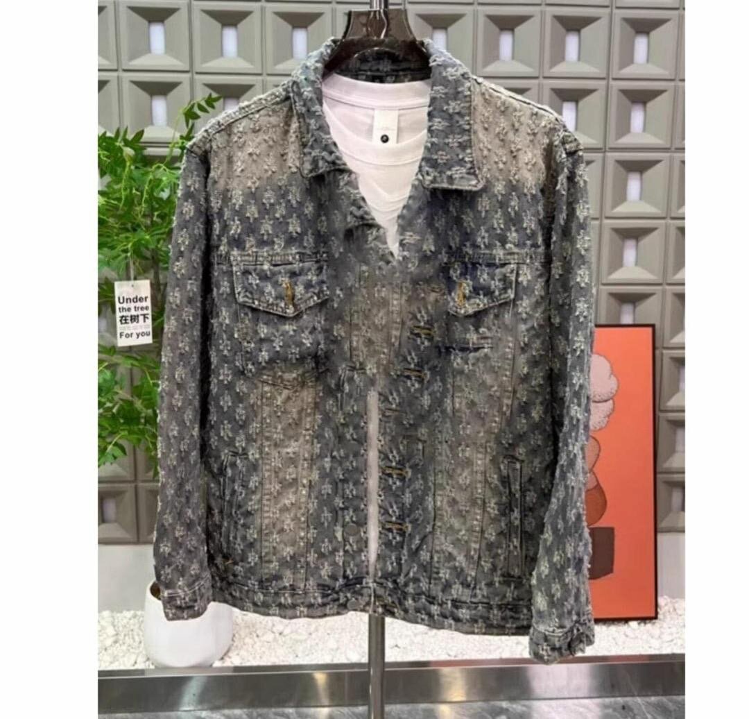 Veste en jean imprimé tendance