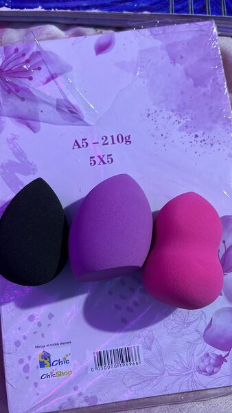 Éponges à maquillage 3 pièces