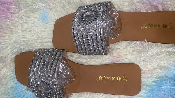 Sandales en strass glamour