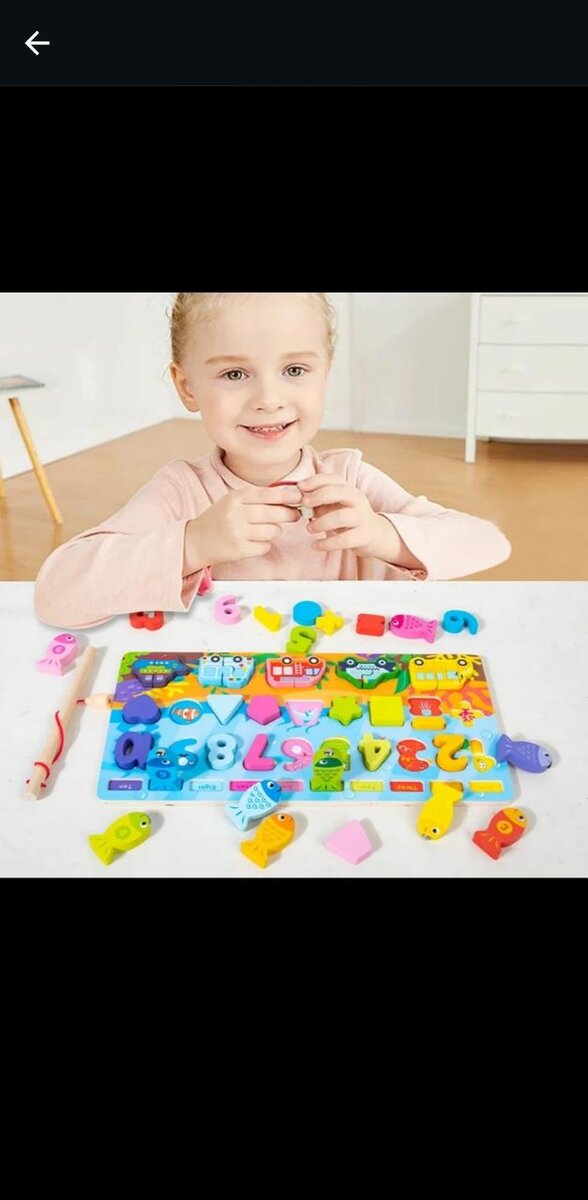 Jeu éducatif en bois coloré