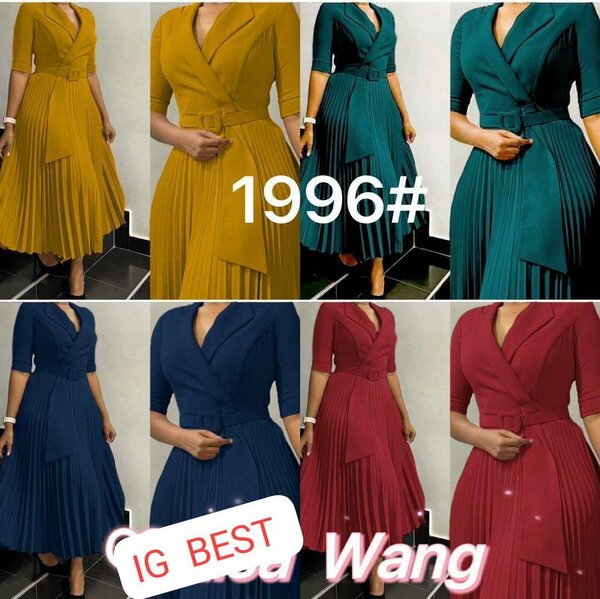 Robe Élégante Plissée Femme