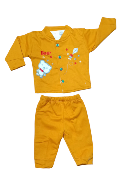 2 pcs new born baby Unisex Fleece trouser and shirt set