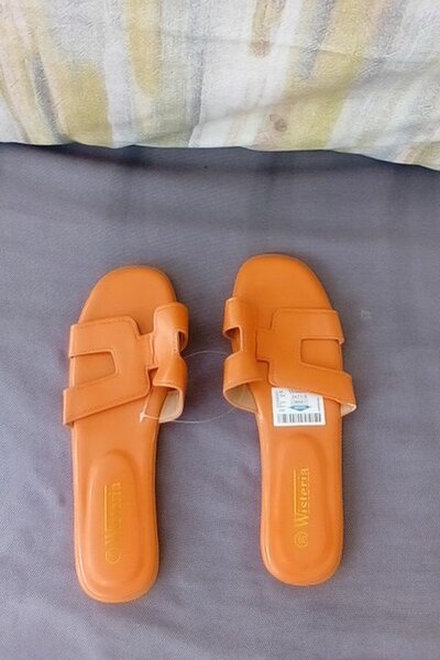 Sandales orange décontractées