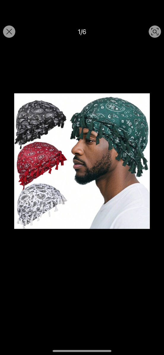 Bonnet en tissu style bandana