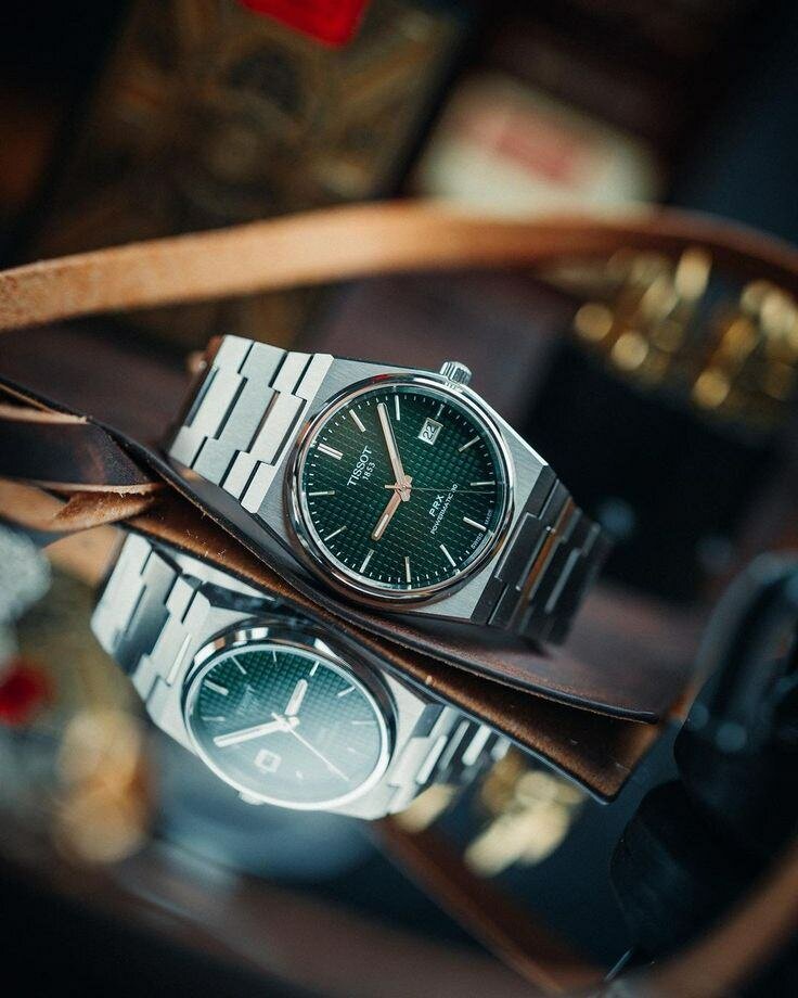 Montre Homme Acier Vert