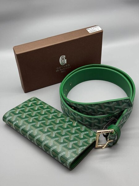 Goyard wallet and belt