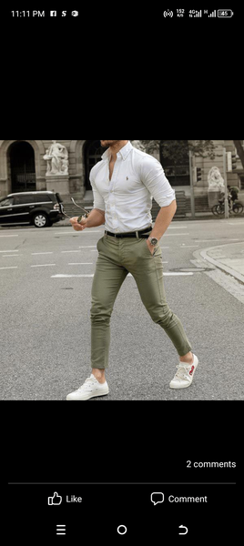 Navy green khakis pant