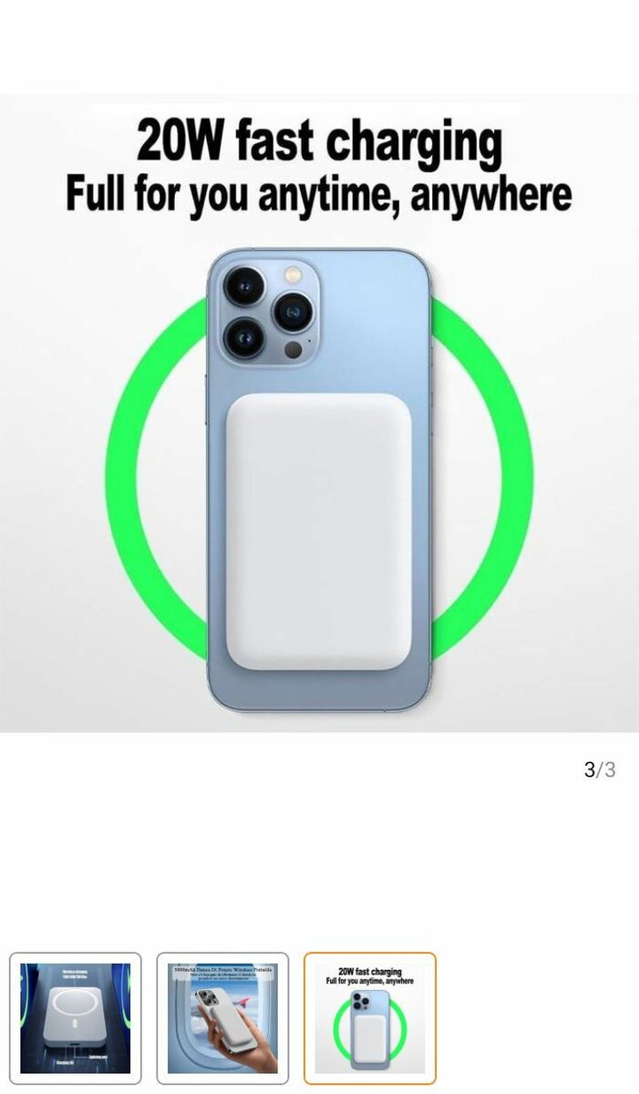 Batterie Externe Sans Fil 5000mAh