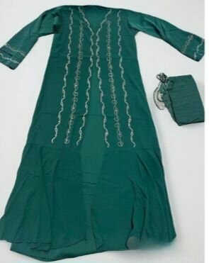 Robe longue verte élégante
