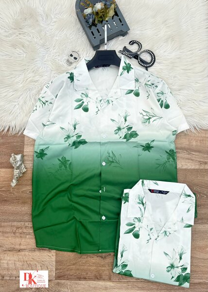 Chemise à motifs floraux dégradés