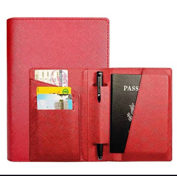 Red Travel Passport Wallet