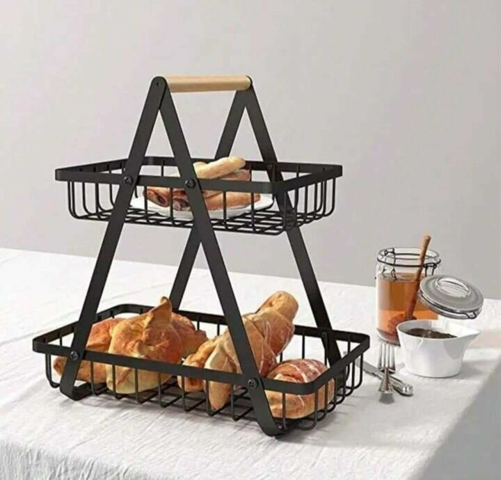 Panier à Fruits Double Étagère