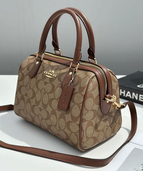 Sac à main COACH en cuir marron