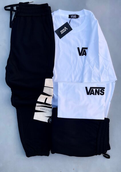 Ensemble de jogging Vans noir et blanc