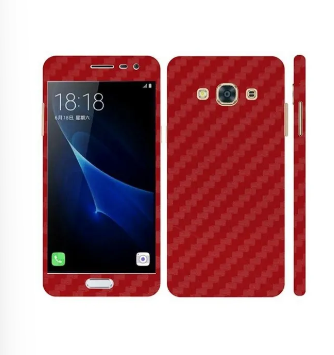 Samsung Galaxy J3 Pro Red Carbon Fiber Texture Mobile Skin