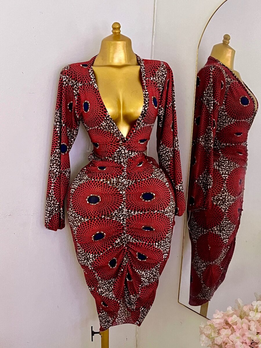 Robe Midi Wax Plongeant Sexy