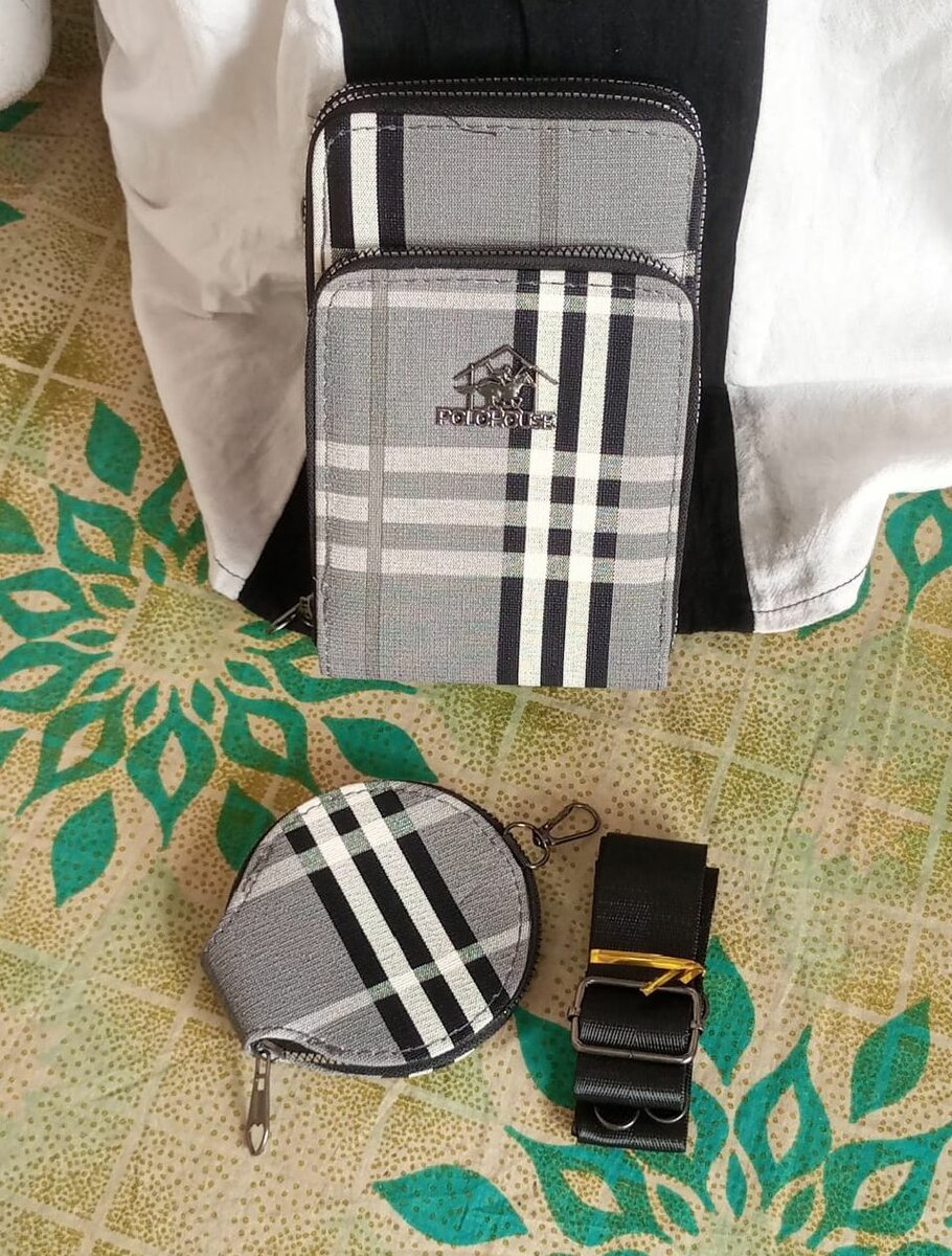 Pochette à Bandoulière Grise Chic