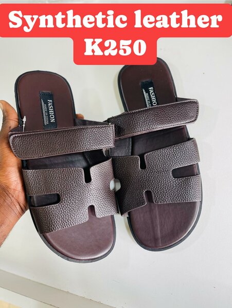 Synthetic leather slippers