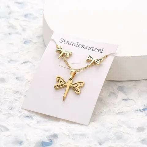 Parure Papillon Acier Inoxydable