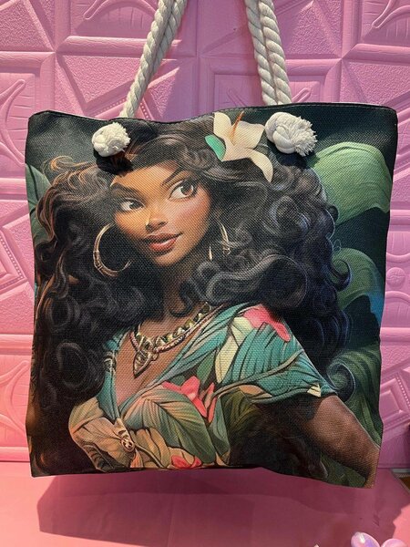 Sac cabas en toile imprimée