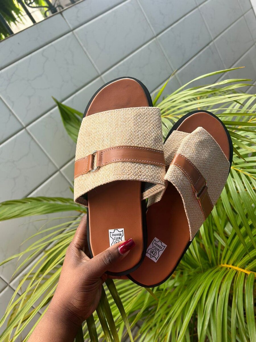 Sandales plates élégantes en cuir