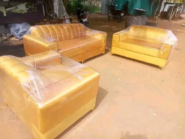 Ensemble canapé doré luxueux