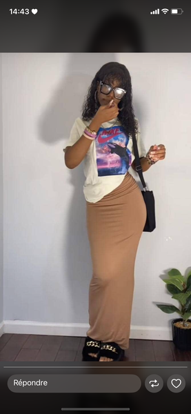 Maxi jupe élégante beige