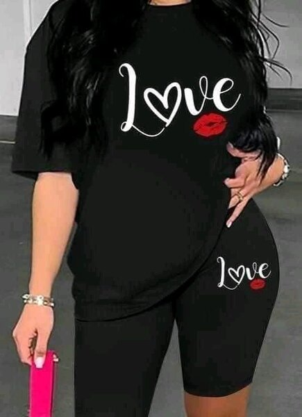 Ensemble "Love" Noir Femme