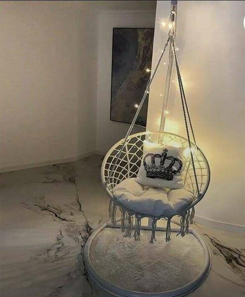 Chaise suspendue en rotin