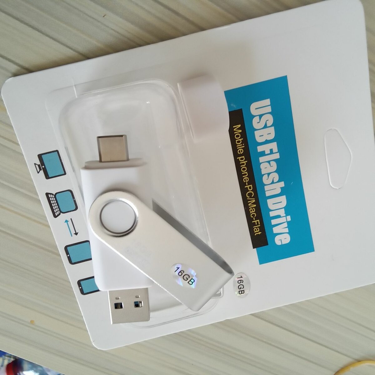 Clé USB 16 Go OTG type C