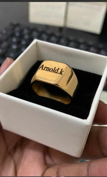 Chevalière homme doré