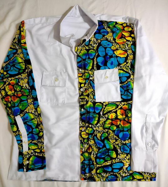 Manche longue prestige en pagne et tissu cotton by k'yM Coll