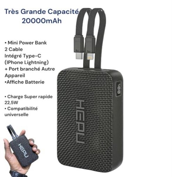 Power Bank 20000mAh USB-C