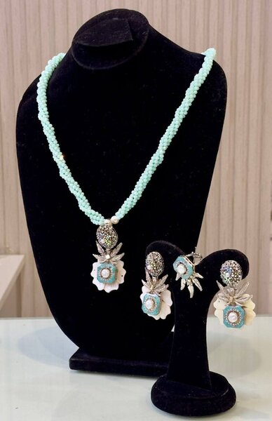 Ladies wedding set Necklace earrings and ring