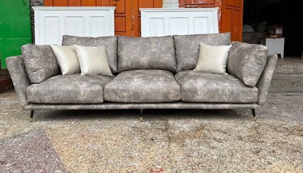 4 seater steel frame couch