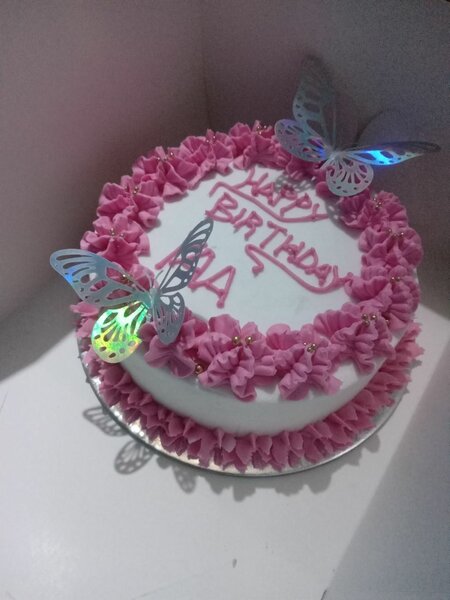 Very moist well decorated cake