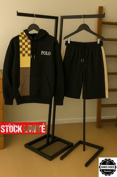 Ensemble sweat à capuche et short Polo