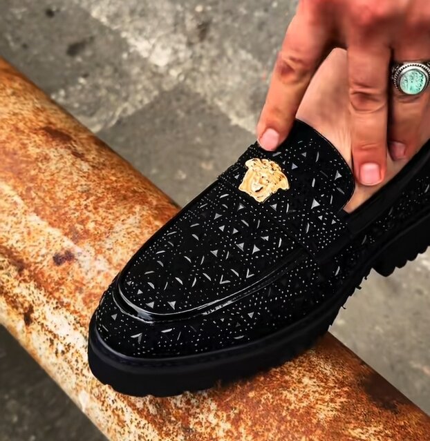 Mocassins en cuir design pour hommes