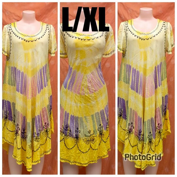 Robe bohème à motifs colorés