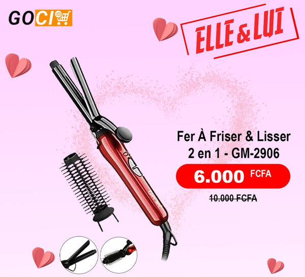 Fer à Friser & Lisser 2 en 1 - GM-2906
