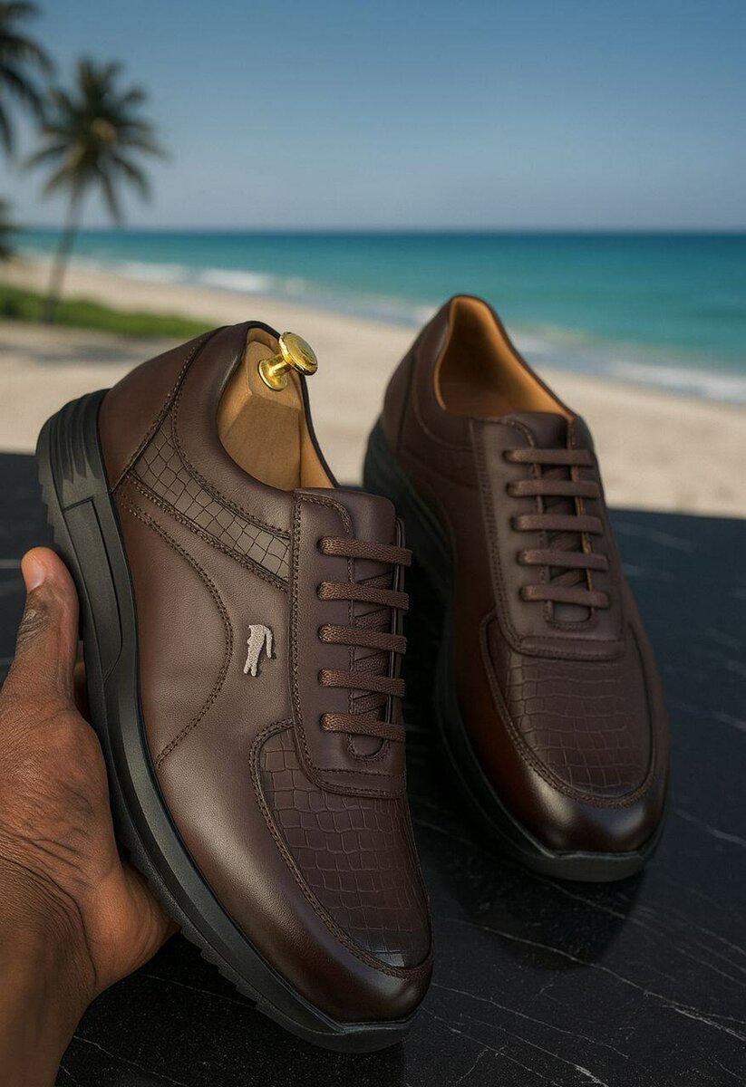 Sneakers élégants en cuir pour hommes